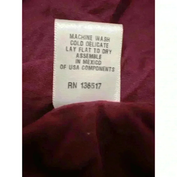 Loveappella Plus Size Cross Strap Pullover Top Burgundy NWT Size 3X - Picture 7 of 7